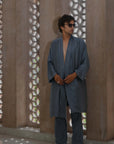 Charcoal & Grey - Robe Kaftan