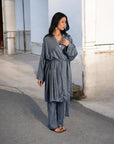 Charcoal & Grey - Robe Kaftan