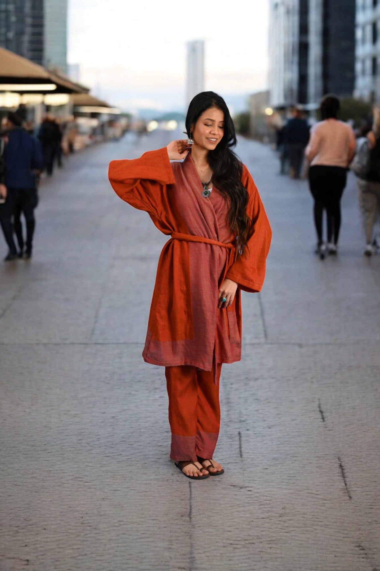 Enflame &amp; Orange - Robe Kaftan