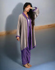 Grey & Blue - Robe Kaftan