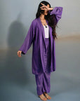 Grey & Blue - Robe Kaftan