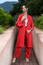 Red arsenal & Rose - Robe Kaftan