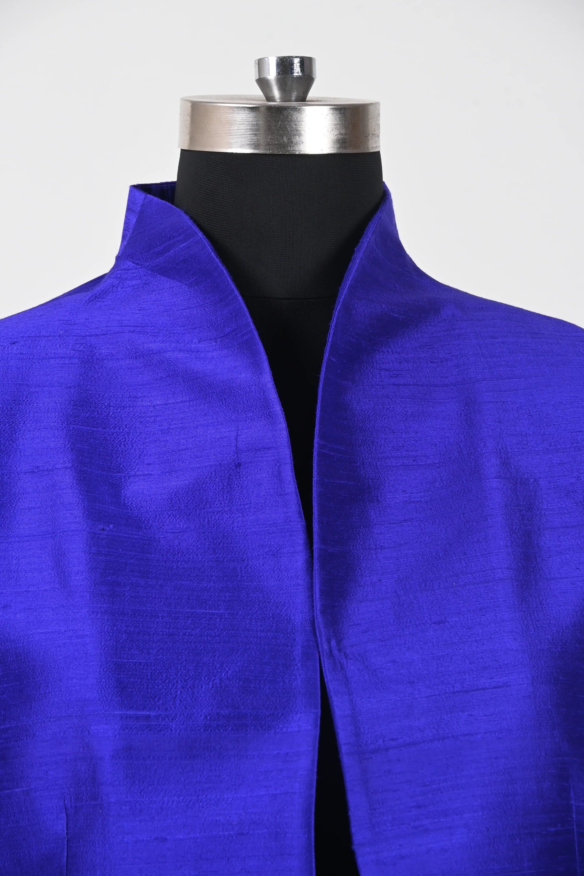 Blue- Sapphire blue Silk - Swing Coat Jacket