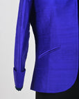 Blue- Sapphire blue Silk - Swing Coat Jacket