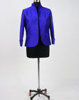 Blue- Sapphire blue Silk - Swing Coat Jacket