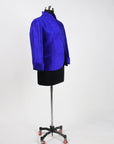 Blue- Sapphire blue Silk - Swing Coat Jacket