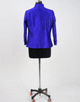 Blue- Sapphire blue Silk - Swing Coat Jacket