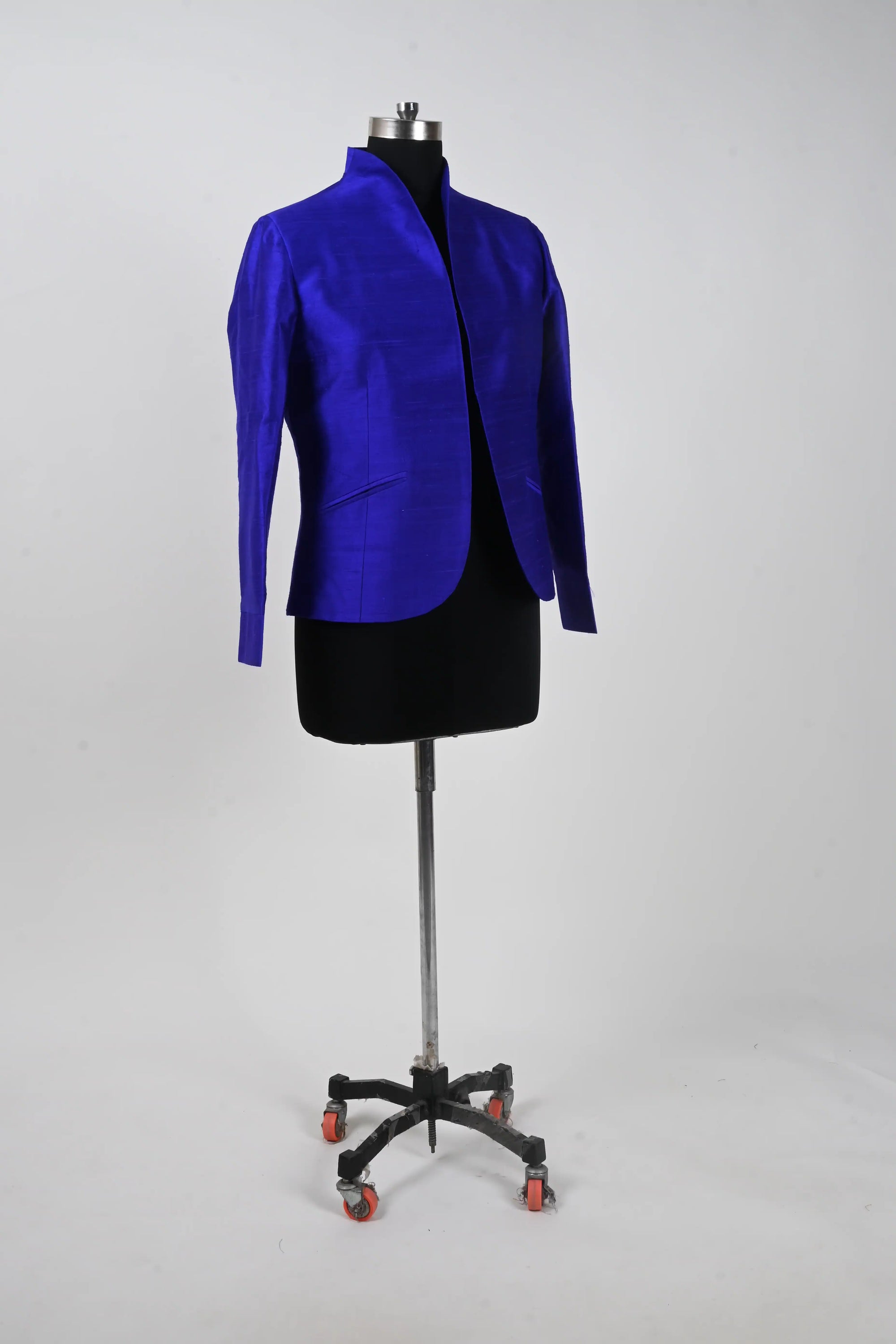 Blue- Sapphire blue Silk - Swing Coat Jacket