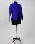 Blue- Sapphire blue Silk - Swing Coat Jacket