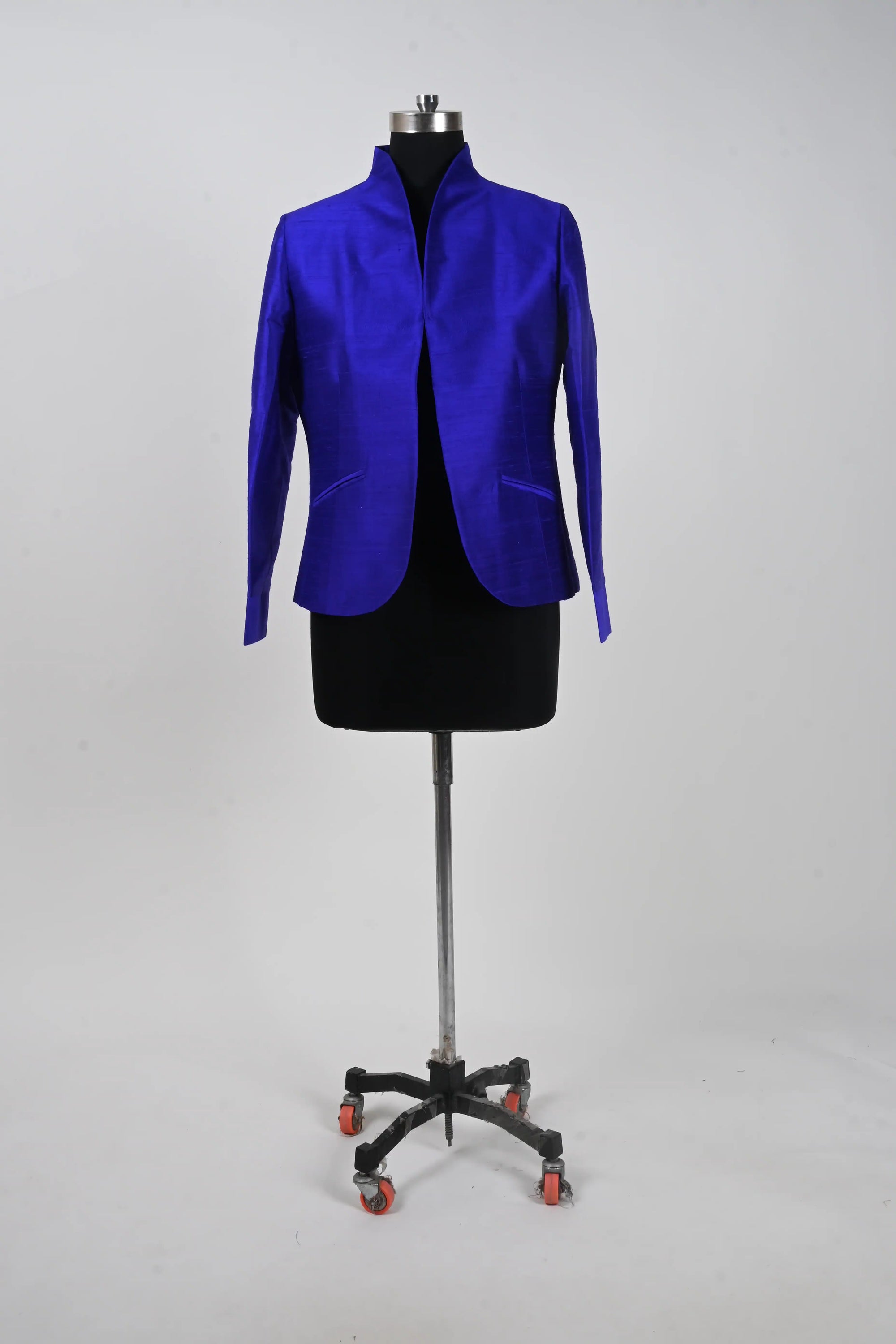 Blue- Sapphire blue Silk - Swing Coat Jacket