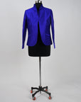 Blue- Sapphire blue Silk - Swing Coat Jacket