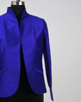 Blue- Sapphire blue Silk - Swing Coat Jacket