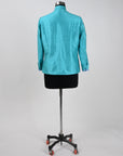 Blue - Electric Blue Silk - Swing Coat Jacket