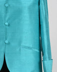 Blue - Electric Blue Silk - Swing Coat Jacket