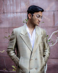 Gold - Marwar Gold Silk - Blazer Coat Jacket