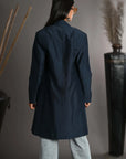 Navy - Royal Blue Silk - Jodhpur Coat Jacket