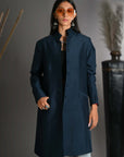 Navy - Royal Blue Silk - Jodhpur Coat Jacket