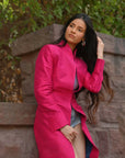 Rose Gold - Pink City Silk - Swing Coat Jacket