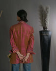 Red-Pink Red Silk - Jodhpur Coat Jacket