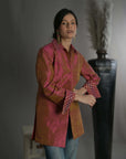 Red-Pink Red Silk - Jodhpur Coat Jacket