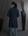 Navy - Royal Blue Silk - Taylor Coat Jacket