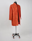 Orange - Sun city Orange Silk - Swing Coat Jacket