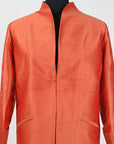 Orange - Sun city Orange Silk - Swing Coat Jacket