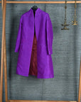 Purple - Violet Haveli Silk - Swing Coat Jacket