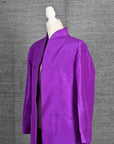 Purple - Violet Haveli Silk - Swing Coat Jacket