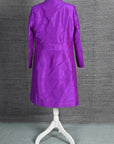 Purple - Violet Haveli Silk - Swing Coat Jacket