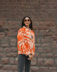 Orange White - Suzani Quilt Jacket