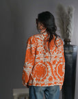 Orange White - Suzani Quilt Jacket