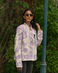 White Purple- Suzani Quilt Jacket