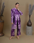 Blue Berry Ice - Swing Coat Suit Set