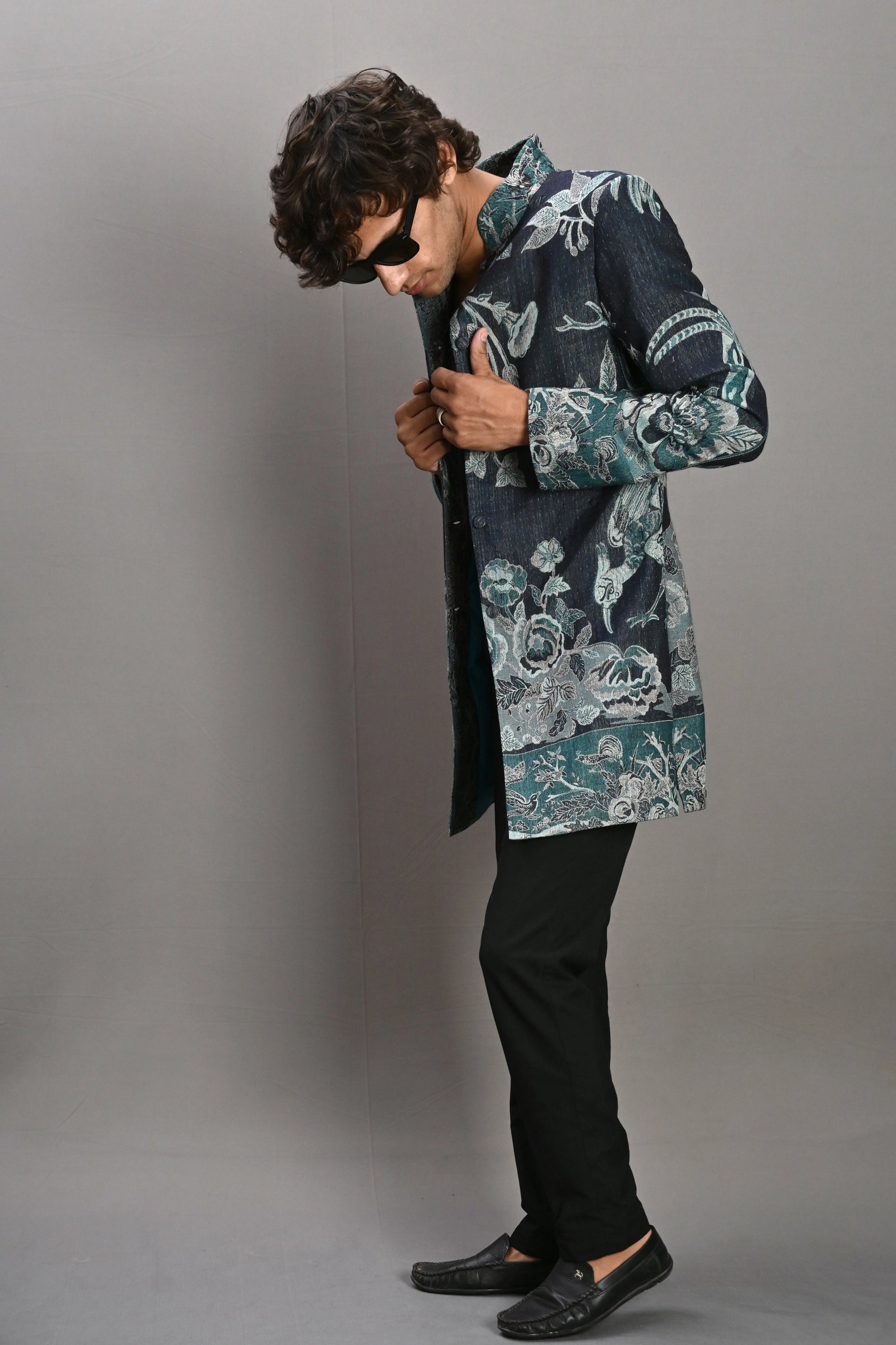 Deep Ocean - Jodhpur Coat Jacket