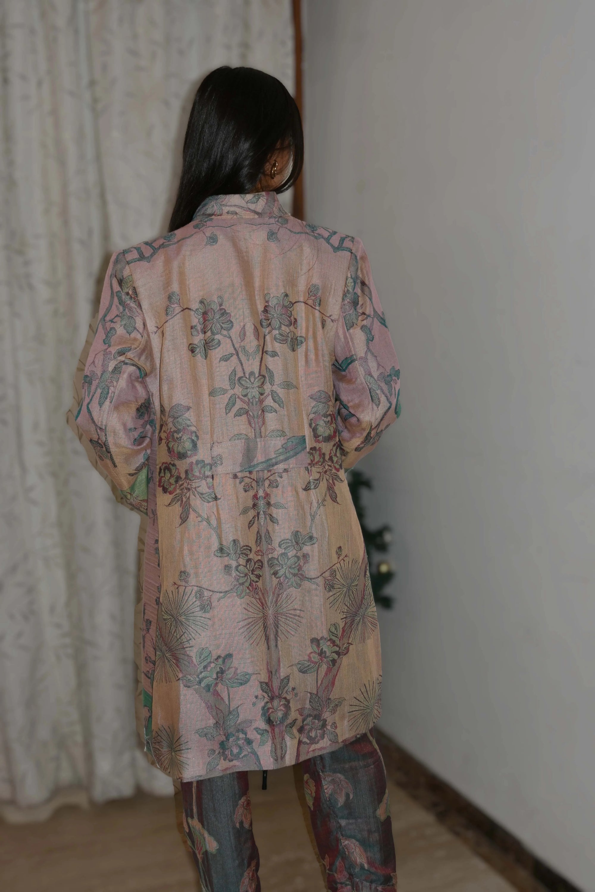 Fairy Green Pink - Swing Coat Jacket