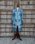 Mavrick Blue- Swing Coat Jacket