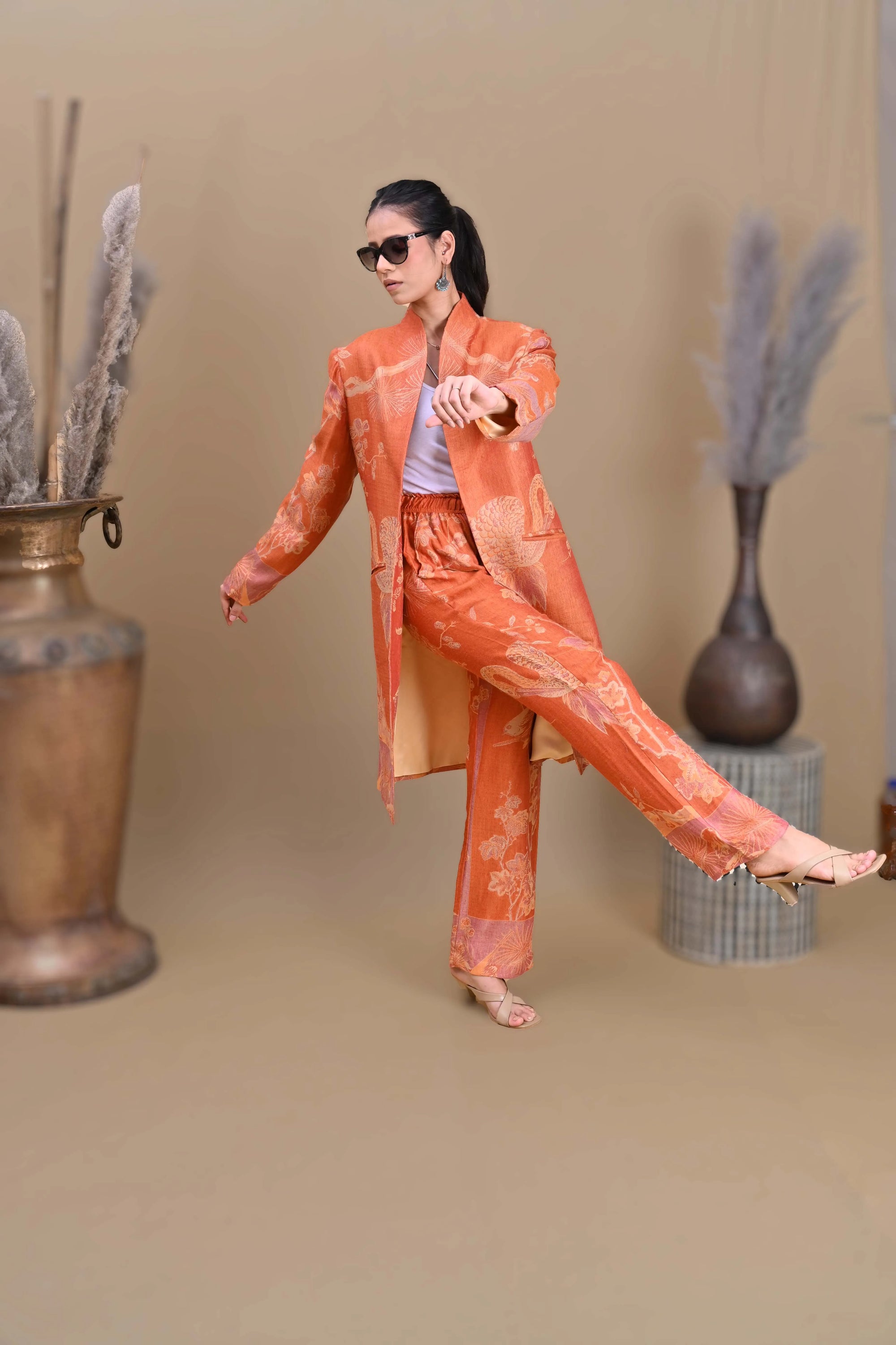 Orange Light- Swing Coat Jacket