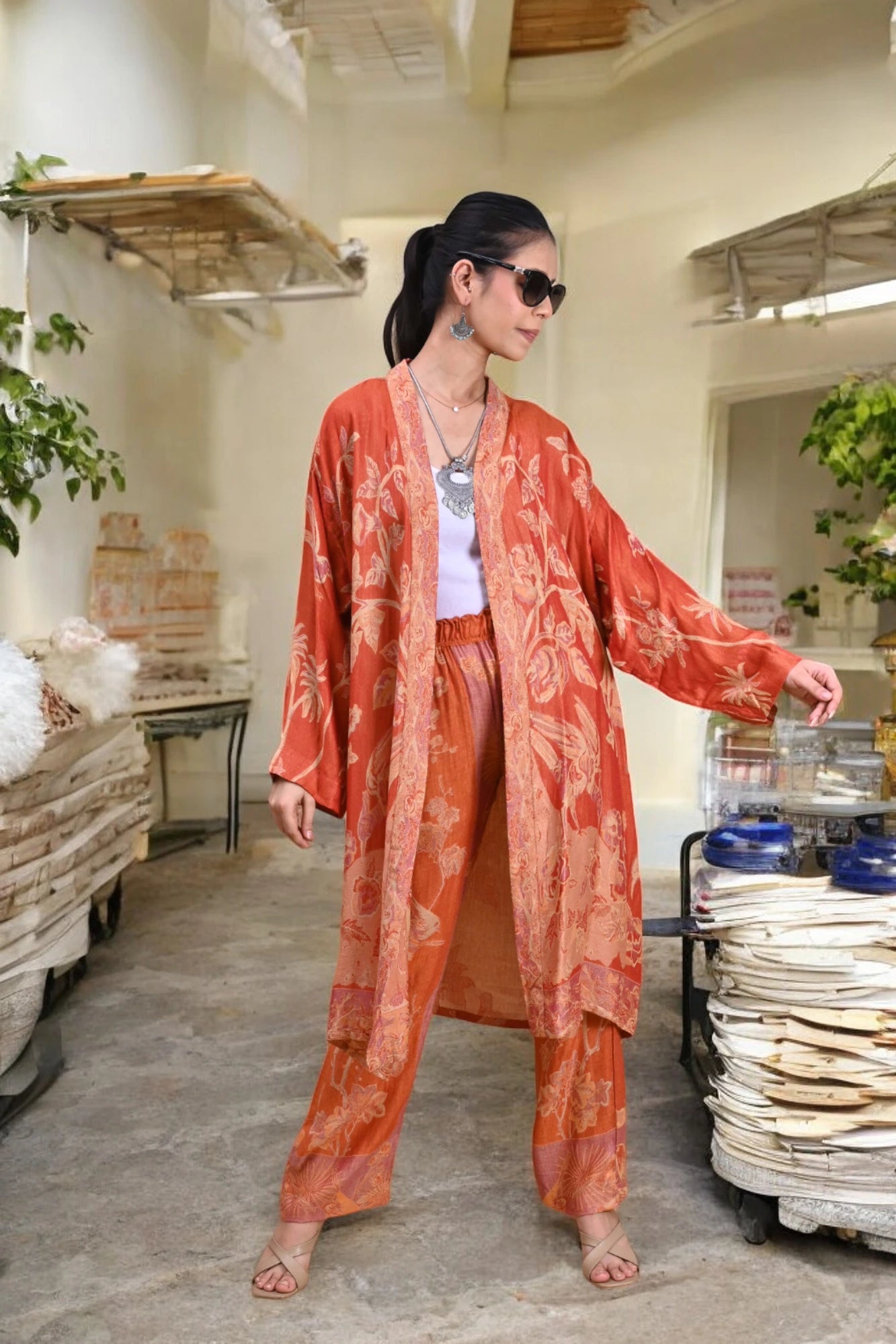 Orange Light - Robe Kaftan