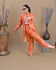 Orange Light - Swing Coat Suit Set