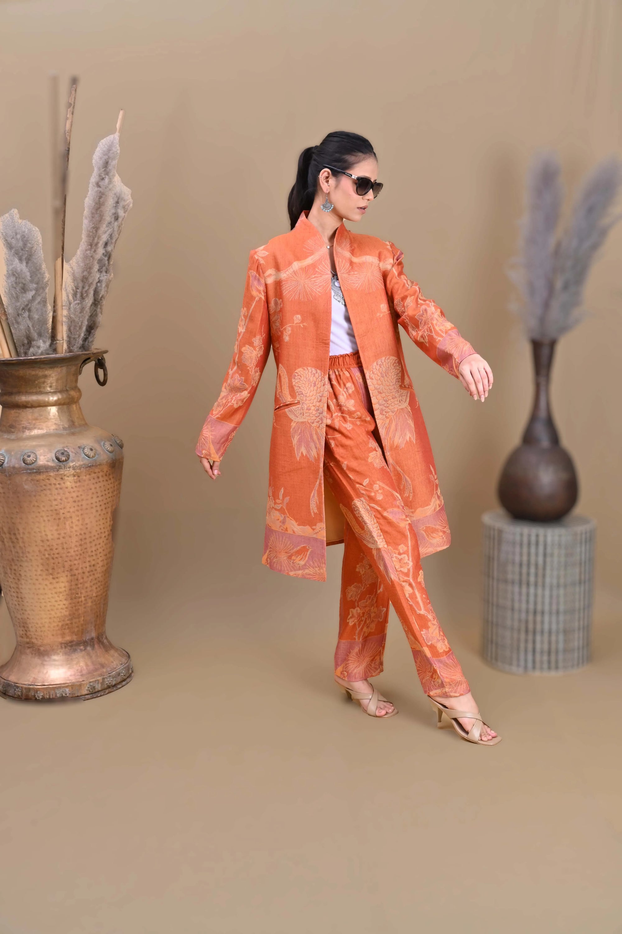 Orange Light- Swing Coat Jacket