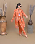 Orange Light - Swing Coat Suit Set