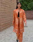 Orange Light - Swing Coat Suit Set