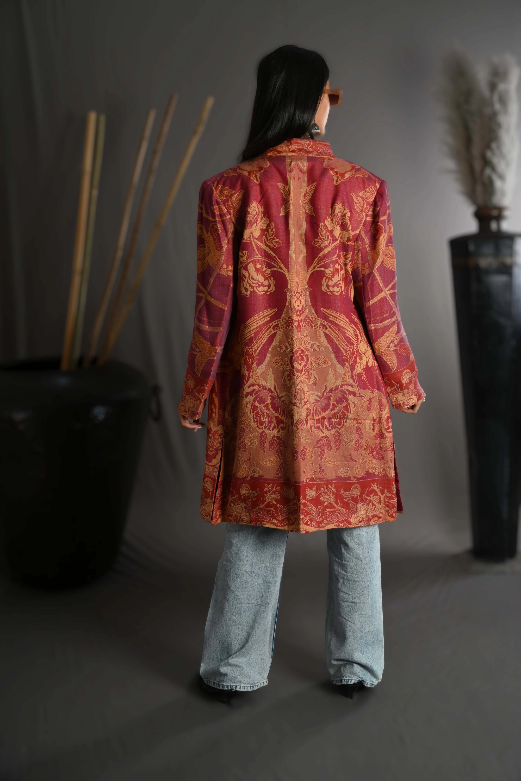 Pink Orange - Jodhpur Coat Jacket