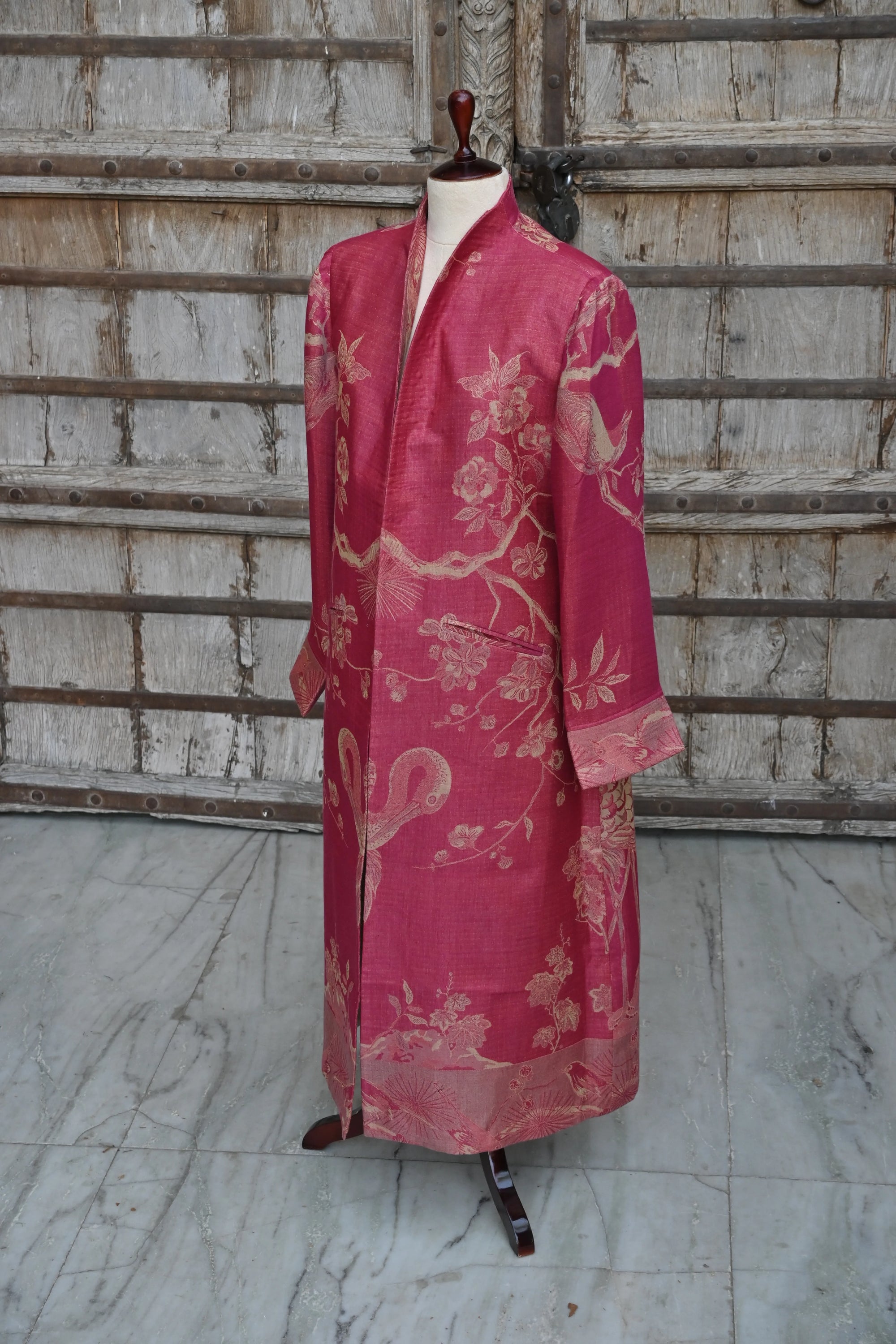 Raspberry - Swing Coat Jacket