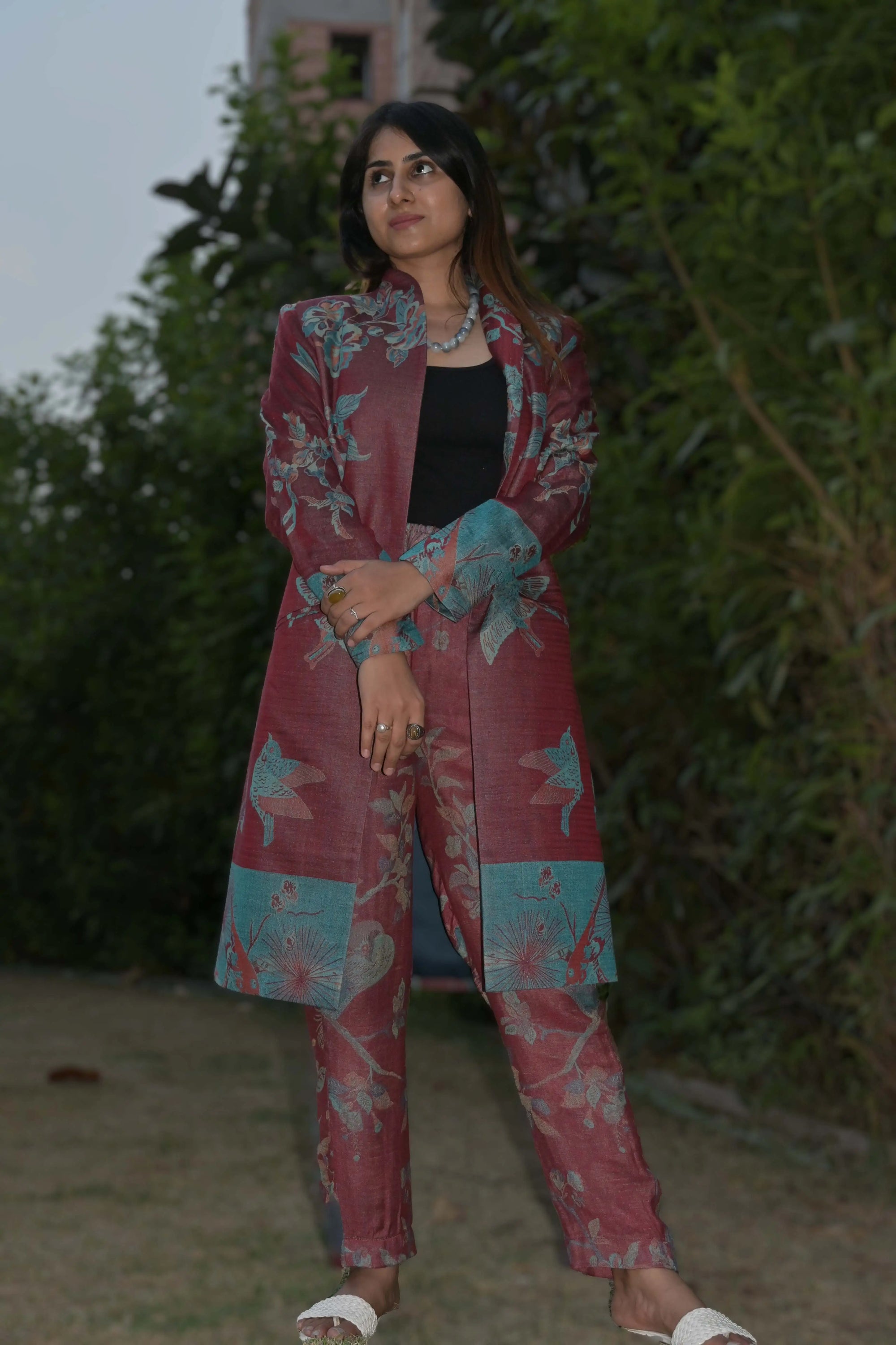 Red and Blue - Jodhpur Suit Set