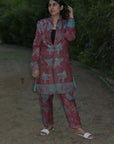 Red and Blue - Jodhpur Suit Set