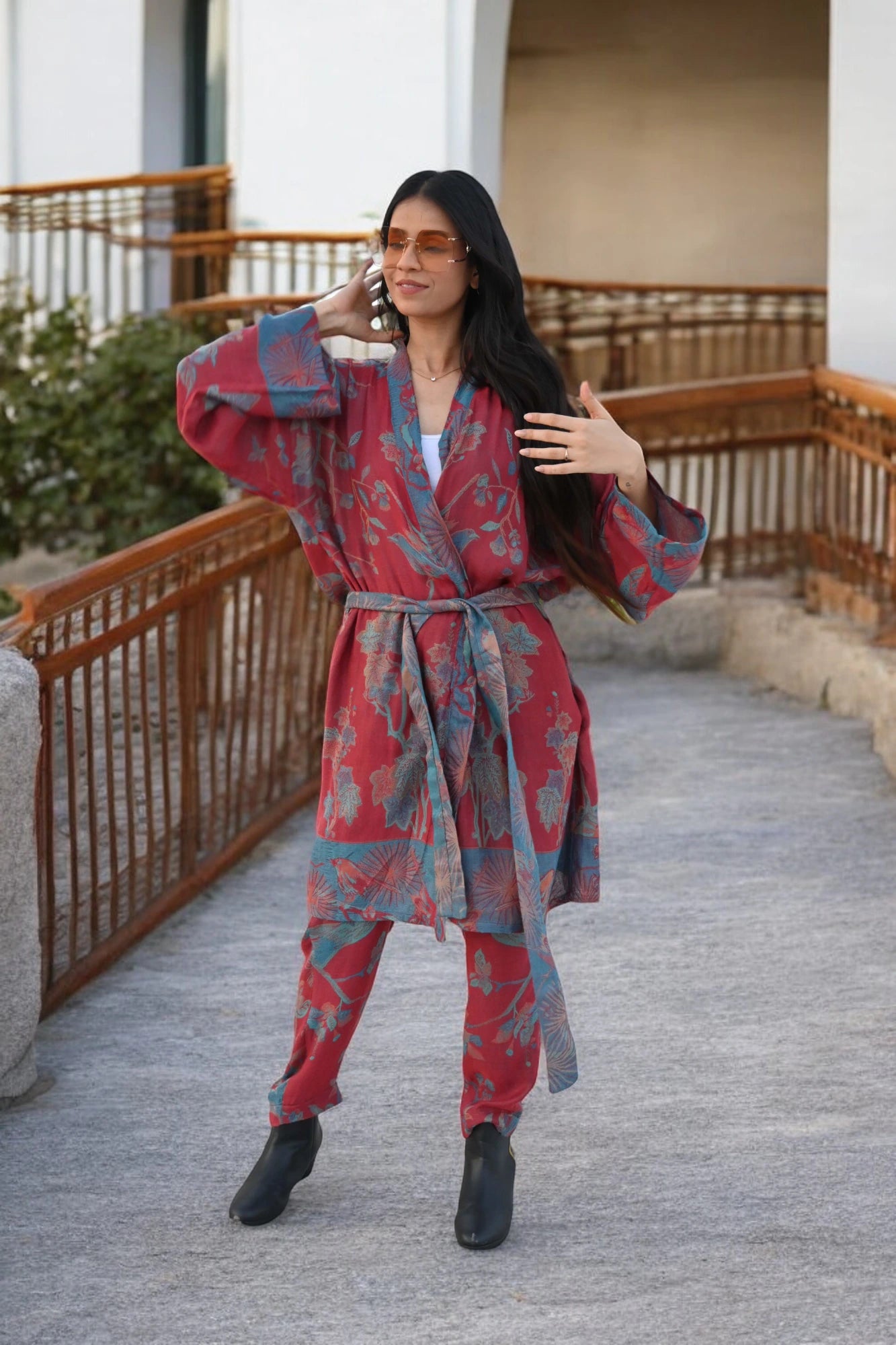 Red Blue - Robe Kaftan