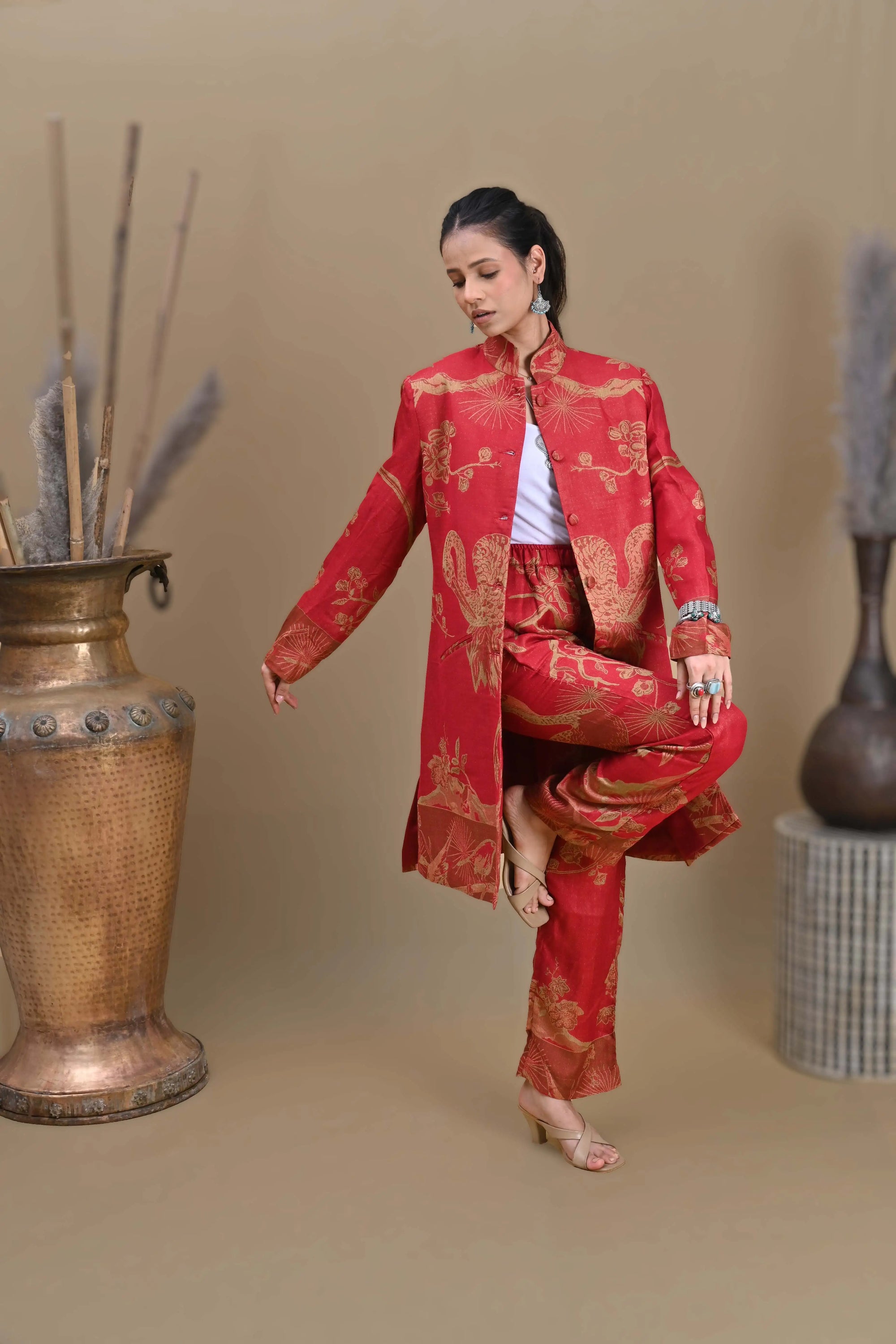 Red Sun - Jodhpur Suit Set