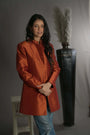 Bronze -Burnt Orange Silk - Jodhpur Coat Jacket